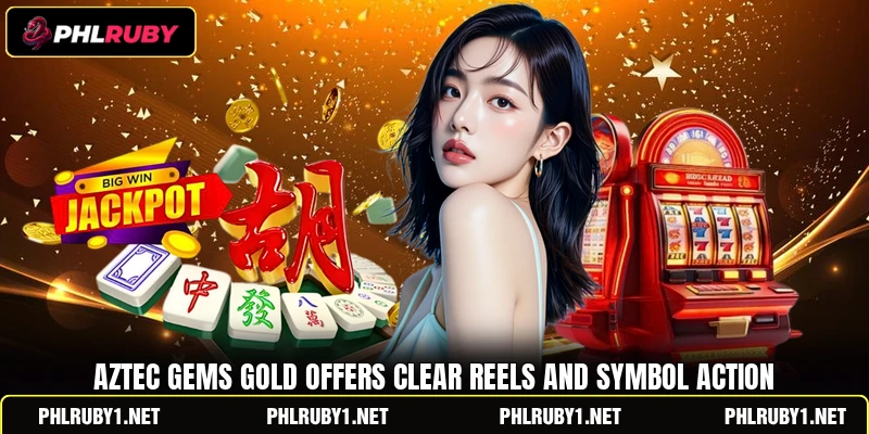 Aztec Gems Gold offers clear reels and symbol action