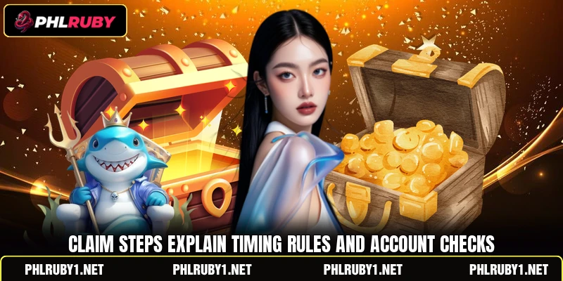Claim steps explain timing rules and account checks Claim steps explain timing rules and account checks