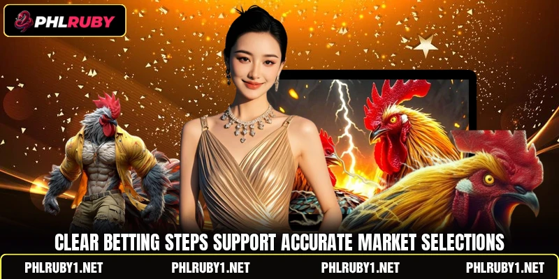 Clear betting steps support accurate market selections