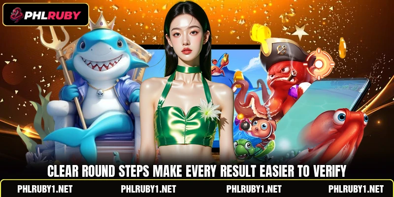Clear round steps make every result easier to verify