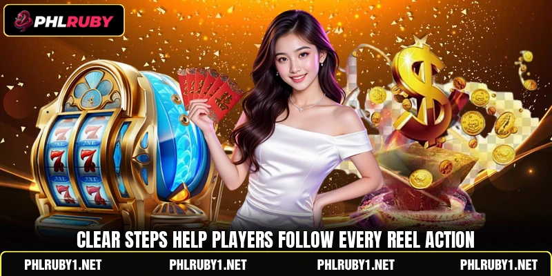 Clear steps help players follow every reel action
