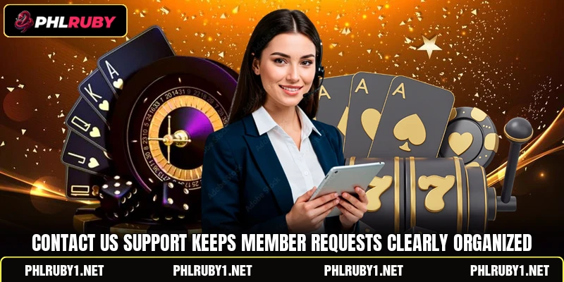 Contact us support keeps member requests clearly organized Contact us support keeps member requests clearly organized