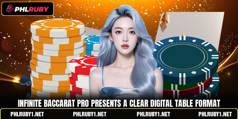 Infinite Baccarat Pro presents a clear digital table format