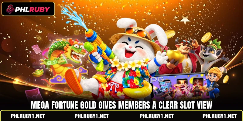 Mega Fortune Gold gives members a clear slot view