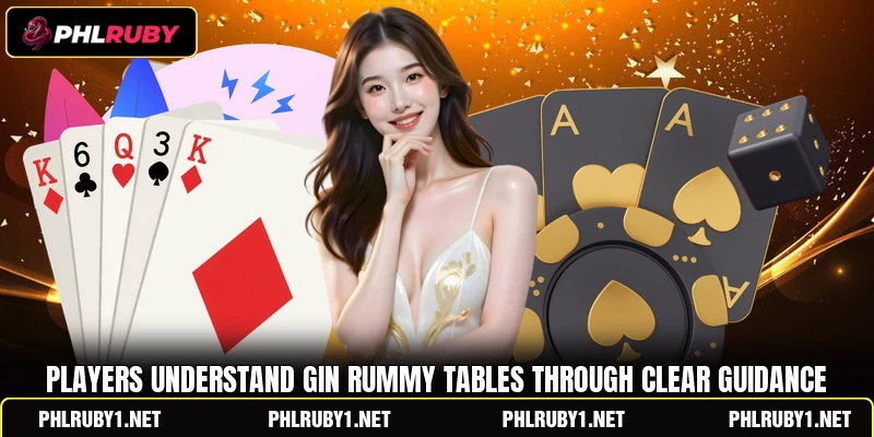 Players understand Gin Rummy tables through clear guidance