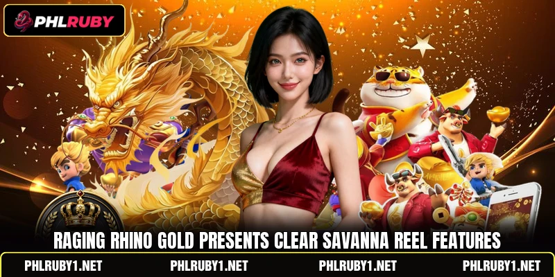 Raging Rhino Gold presents clear savanna reel features
