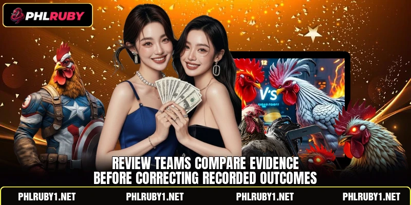 Review teams compare evidence before correcting recorded outcomes